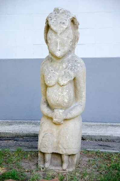 Escultura polovtsiana de piedra en el parque-museo de Lugansk, Ucrania —  Fotos de Stock