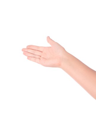 Hand raise for receive something clipart