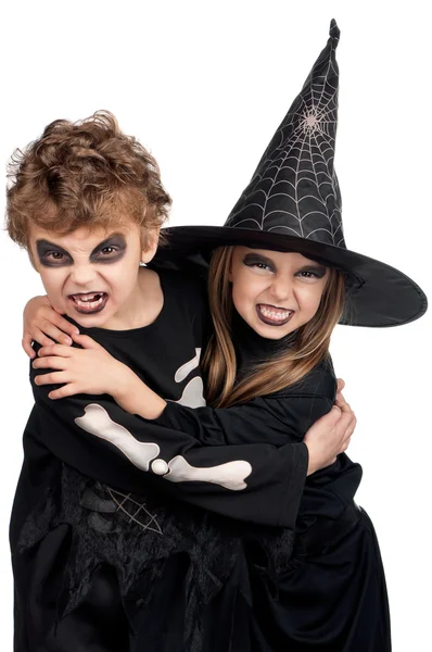 Cadılar Bayramı kostümlü çocuk — Stok fotoğraf