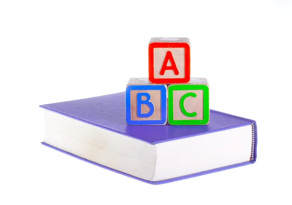 ABC block isolerade på vit bakgrund — Stockfoto