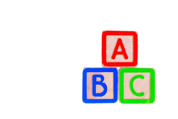 ABC Blokken geïsoleerd op witte achtergrond — Stockfoto