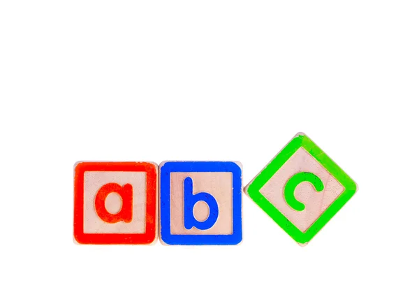 ABC bloky izolované na bílém pozadí — Stock fotografie