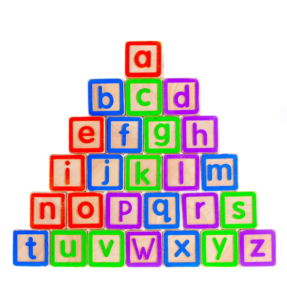 흰 배경에 분리 된 ABC 표지 — 스톡 사진