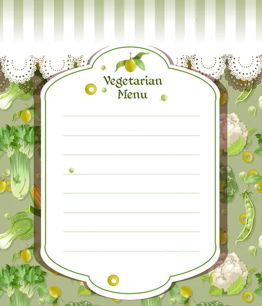 Menu végétarien — Image vectorielle