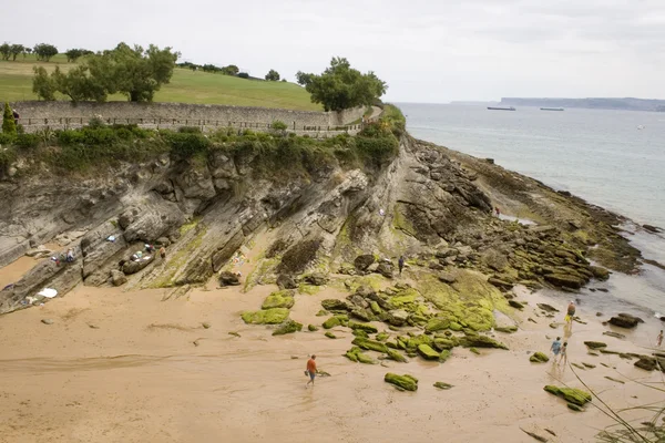 Santander beach, Kantaberském moři — Stock fotografie
