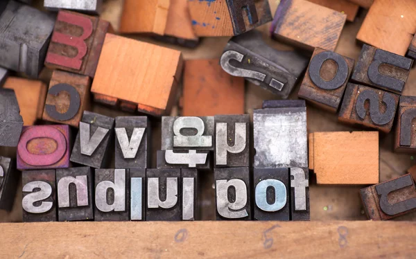 Carimbo do alfabeto, letras do bloco — Fotografia de Stock