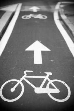 Bicycle path clipart