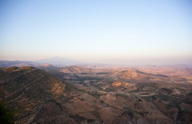 assoro bölge, Sicilya manzara