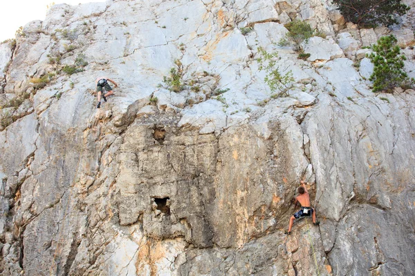 Escalade sur le rocher Sistiana, Trieste — Photo