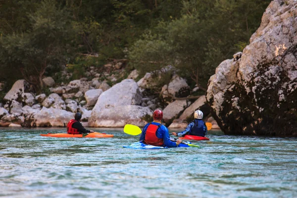 Kayak en el río Soca, Eslovenia —  Fotos de Stock