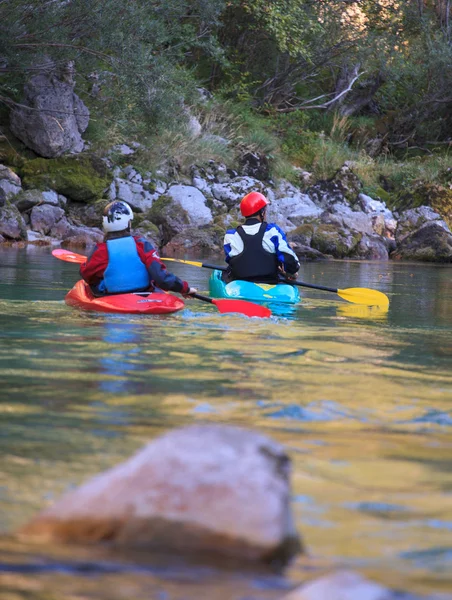 Kayak en el río Soca, Eslovenia —  Fotos de Stock