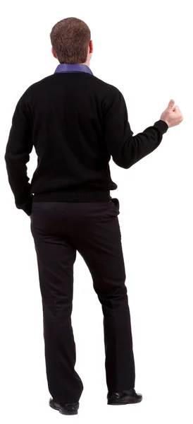 Back view of business man thumbs up — Stock Photo, Image
