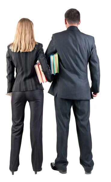Back view of business team look into the distance. — Stock Photo, Image