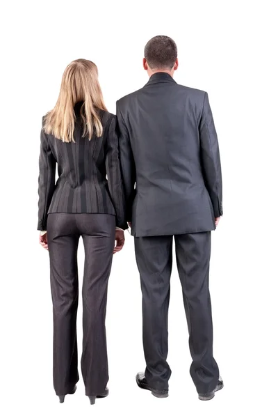 Back view of business team look into the distance — Stock Photo, Image