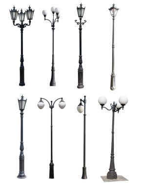 Lamp post collection clipart