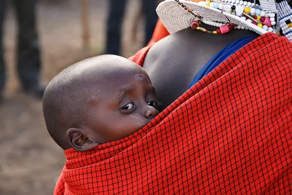Jovem masai criança — Fotografia de Stock