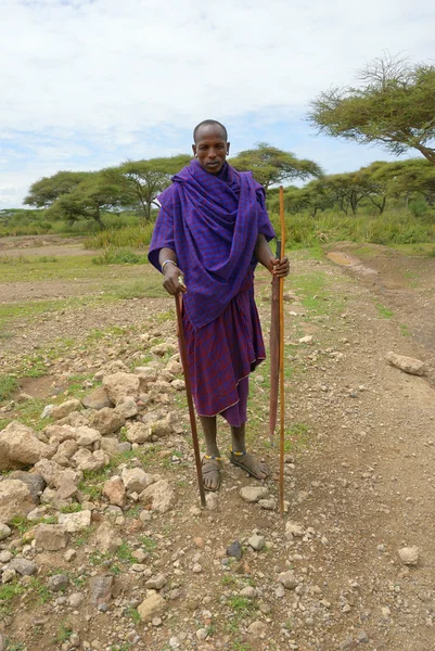 Człowiek masajski — Zdjęcie stockowe