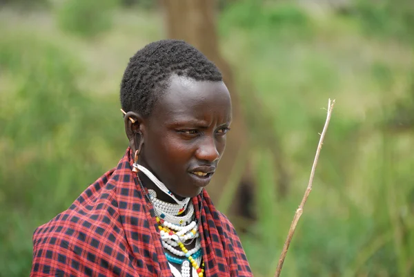 Człowiek masajski — Zdjęcie stockowe