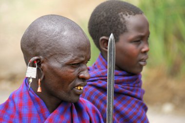 Masai warriors clipart