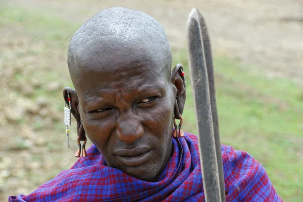 Masajského válečníka — Stock fotografie