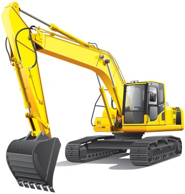 Large excavator clipart