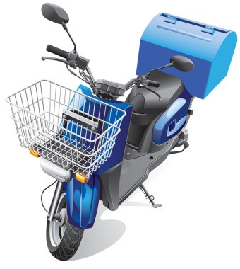 Courier scooter clipart