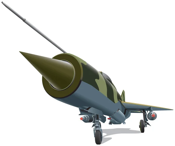 Vecchio jet-fighter — Vettoriale Stock