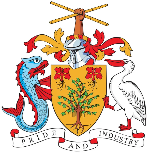 Escudo de armas de Barbados — Archivo Imágenes Vectoriales