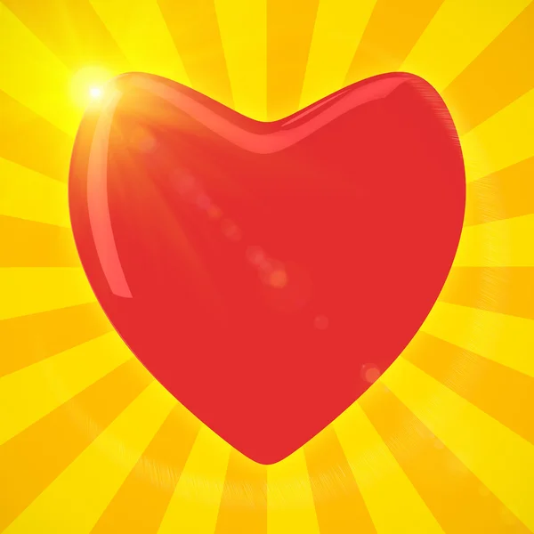 Serce w słońcu — Zdjęcie stockowe