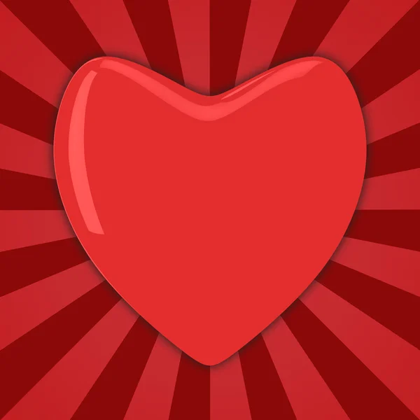 Grande coração vermelho — Fotografia de Stock