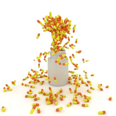 Pills explosion clipart