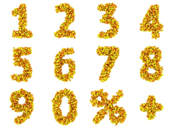 Numbers and math symbols — Stock Photo, Image