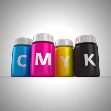 CMYK bottles clipart