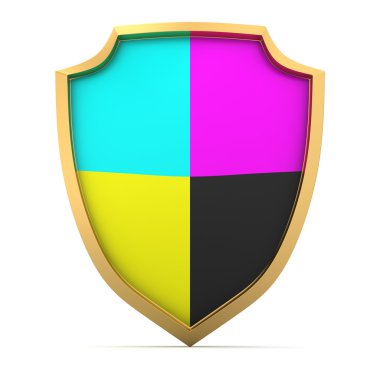 Palette on the shield clipart