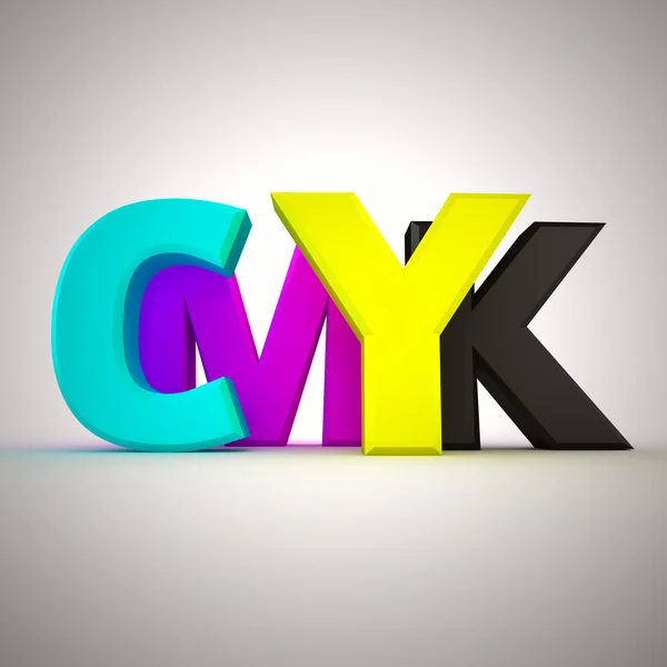 Letters CMYK — Stock Photo, Image