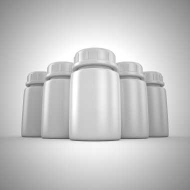 Group of pill bottles clipart