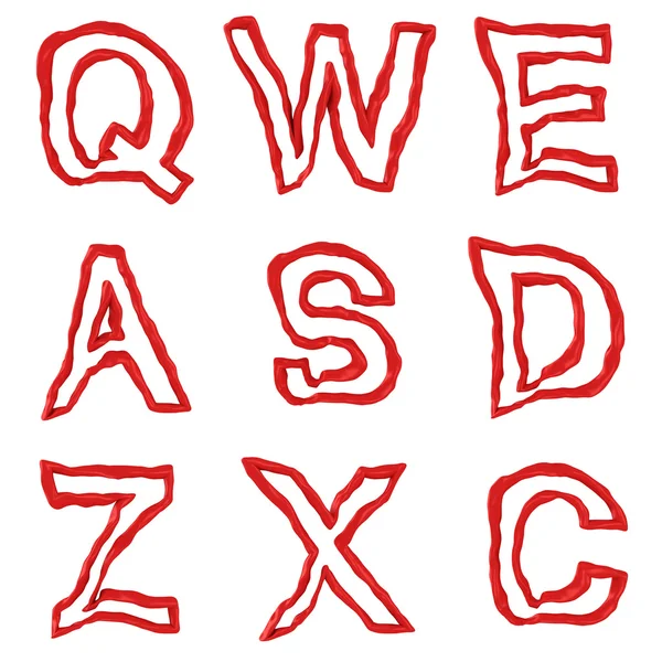 Red alphabet — Stock Photo, Image