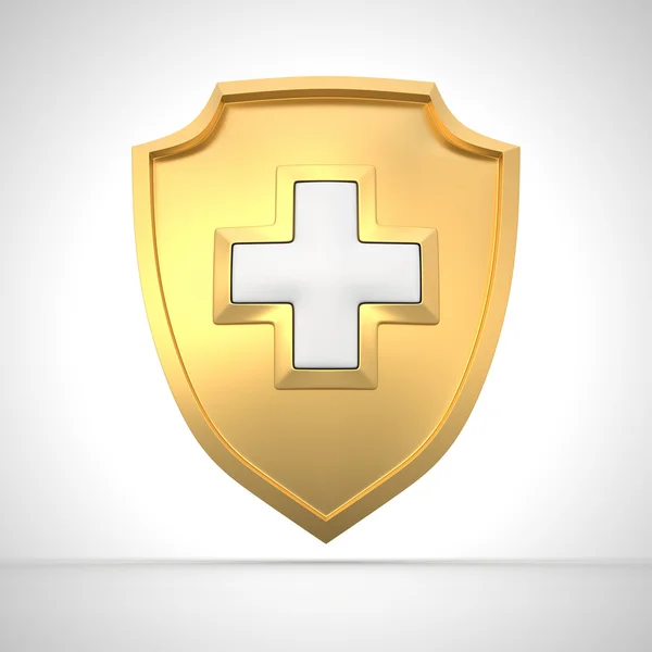 Shield with cross — Stock Photo, Image