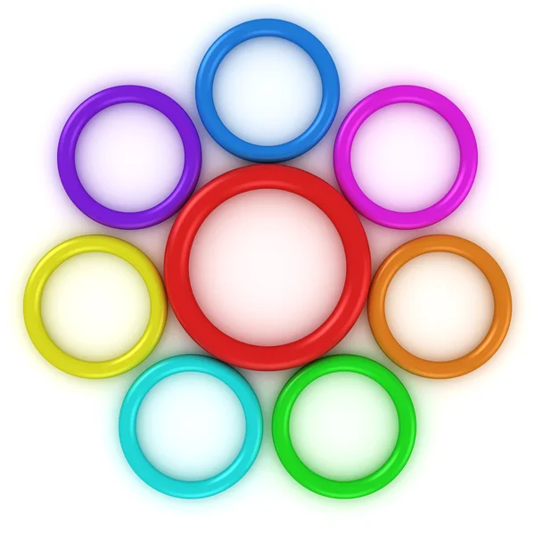 Rainbow rings — Stock Photo, Image