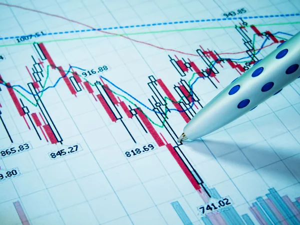Geschäfts- und Finanzbericht. — Stockfoto