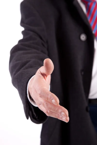 Üzleti ember kínál kézfogás — Stock Fotó
