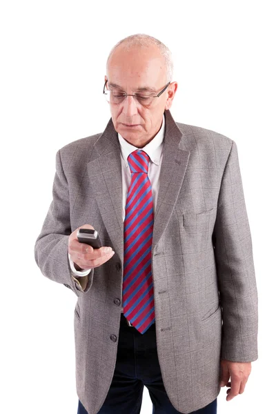 Homme d'affaires mature au téléphone — Photo