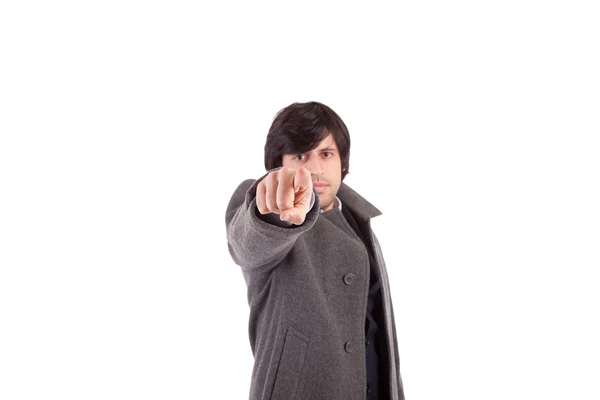 Business man, pointing forward — Stock Photo, Image