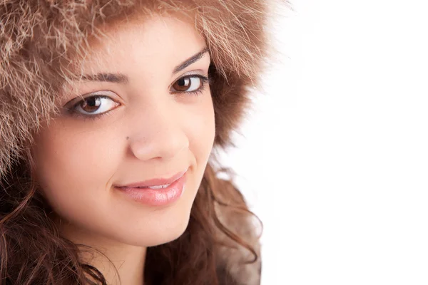 Vrouw gekleed voor de winter — Stockfoto