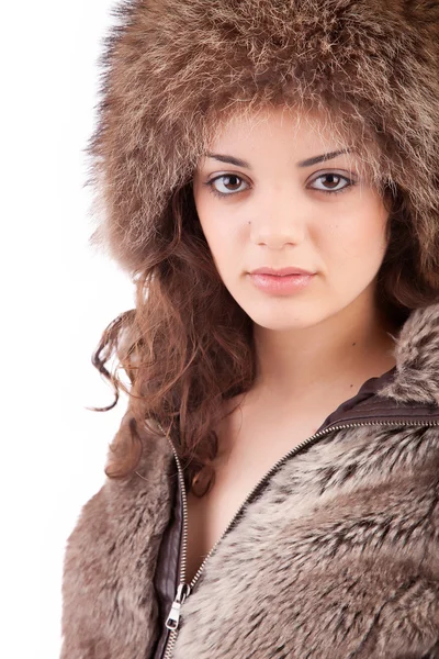 Kış için giymiş kadın — Stok fotoğraf