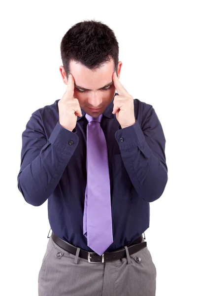 Mladý muž s bolestí hlavy — Stock fotografie