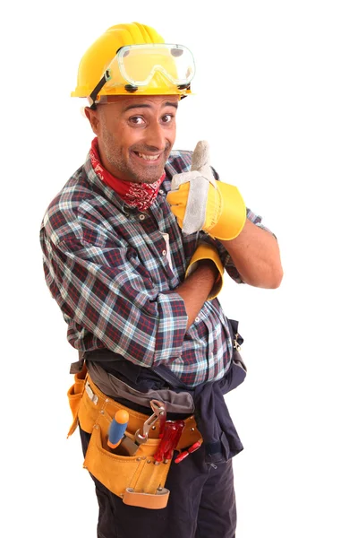 Happy construction worker — Stock Photo, Image