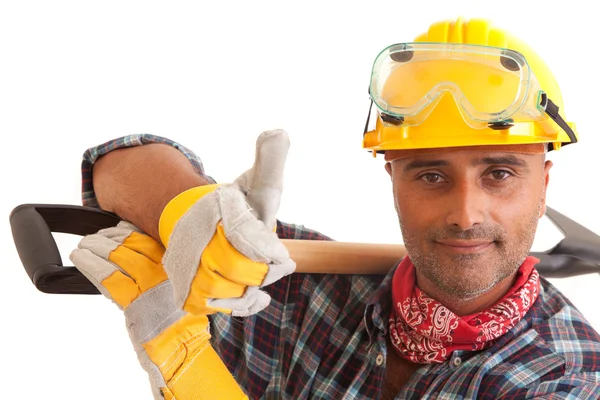 Happy construction worker — Stock Photo, Image