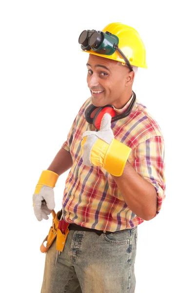 Trabalhador da construção feliz — Fotografia de Stock