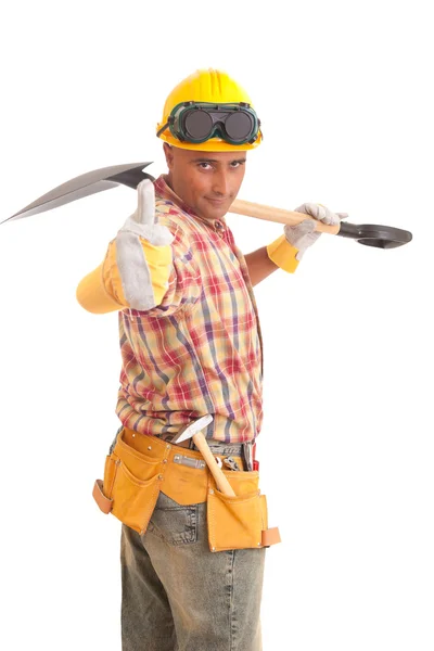 Trabalhador da construção feliz — Fotografia de Stock
